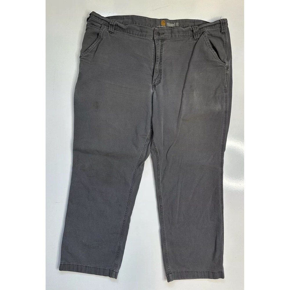 Carhartt Pants Gray Rugged Flex Canvas Relaxed Fit 102291-039 Work / Men's 42x30